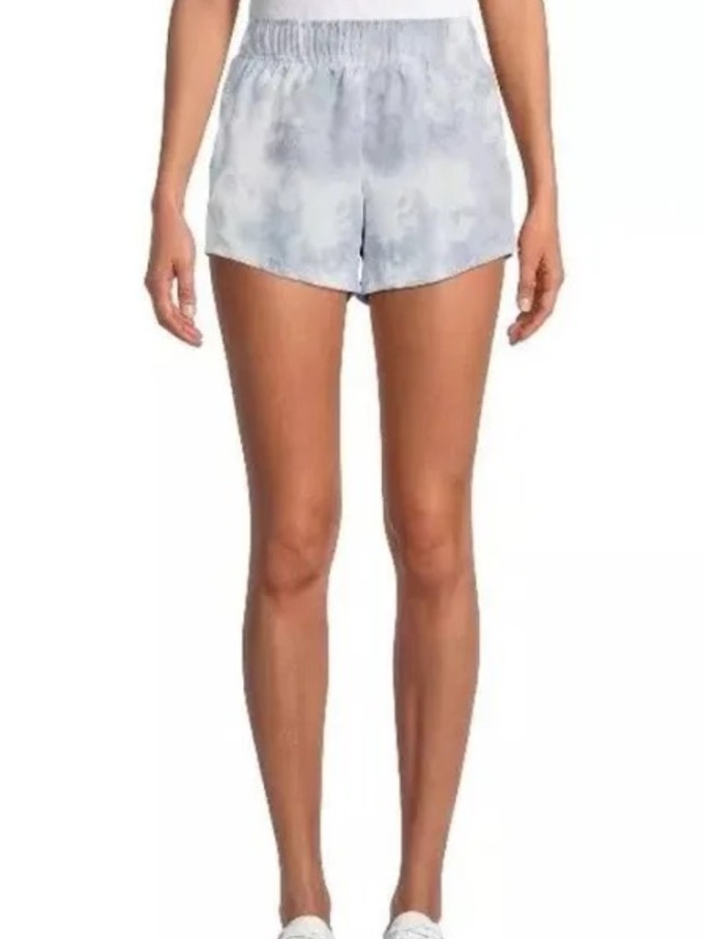 Athletic Works Women's Light Gray Tie-Dye Athletic Shorts Sz L